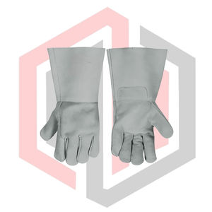 Grey Industrial Welding Leather Gloves Cowhide Split <b>7</b> oz 16INCH Heat-<b>Fire</b> Protective Tear-Resistant BBQ Work Gloves - Product Image 5