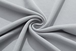 Polo en maille gaufrée à manches courtes gris pour homme, décontracté, couleur unie, respirant, coupe classique, 100% polyester - Product Image 6