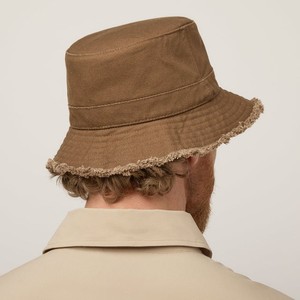 Sombrero de Lona Marrón Personalizado para Hombre, Color Sólido, Borde Deshilachado, Estilo Casual para Primavera/Verano, 56-58CM de Circunferencia de Cabeza, Sombrero de Mezclilla - Product Image 2