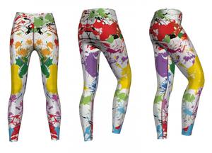 Leggings Deportivos de Cintura Alta para Mujer, Personalizados al por Mayor, de Poliéster Sólido, Sublimados, para Yoga y Fitness, de Secado Rápido, Transpirables, Sin Costuras, 180g - Product Image 5