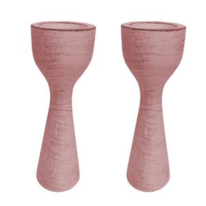 Bougeoir design T-Light en aluminium de couleur rose antique pour décoration de la maison bougeoir design moderne fait à la main - Product Image 1