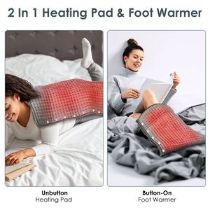 Coperta Elettrica Riscaldata Extra Large per Alleviare il Dolore alla Schiena, 10 Livelli di Riscaldamento, Spegnimento Automatico, Fibbie per Riscaldare Piedi e Mani - Product Image 2