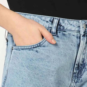 Últimos pantalones cortos de mezclilla de color liso para mujer, pantalones cortos de jean de cintura alta para verano, ropa de mujer, pantalones cortos teñidos lisos para mujer, ¡gran oferta! - Product Image 5