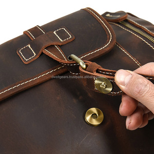 Sac de sport en cuir véritable avec fermeture éclair, imperméable, léger, grande capacité, sac de voyage avec séparation humide/sec, personnalisable - Product Image 5