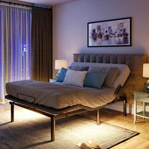 Letto Elettrico Queen Size Nero con Telecomando a 9 Tasti, Montaggio Facile, Telaio Regolabile a Doppio Motore - Product Image 4