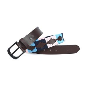 Cinturón de cuero unisex para hombre y mujer, estilo polo, con hebilla de latón, de cuero de primera calidad, cinturón deportivo de moda. - Product Image 1