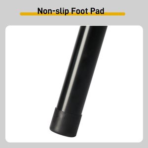 Griglia a treppiede leggera e pieghevole per falò, con altezza regolabile, griglia BBQ e braciere per campeggio all'aperto, in acciaio nero - Product Image 5