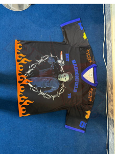 Maillot de football sublimé Haddonfield Michael Myers à col en V unisexe, manches courtes, maille respirante, écologique, séchage rapide, sport - Product Image 6