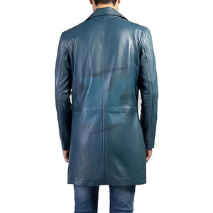 Manteau en cuir décontracté de luxe pour homme, matière durable, toucher doux, confortable, tenue élégante pour l'hiver, manteau en cuir pour homme - Product Image 6