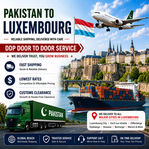 Service d'expédition du Pakistan vers le Luxembourg |   Fret aérien et maritime |   Livraison de marchandises porte à porte - Product Image 1