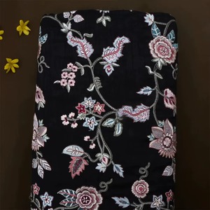 Best Selling Multi Embroidery Fabric Women Fashion Fabric Designer Embroidery Fabric Party Wear Fabric Luxury Fabric For Sale - Product Image 1