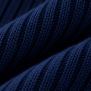 Pull col roulé côtelé bleu marine pour homme, manches longues, chaud et décontracté, tricoté, idéal pour l'hiver - Product Image 6