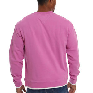 เสื้อสเวตเชิ้ตผู้ชายสีชมพูเรียบ ทรงหลวม ไหล่ตก คอกลม แขนยาว ผ้าฟลีซ รับทำโลโก้ตามสั่ง OEM ODM ขายส่งเสื้อผ้า - Product Image 4