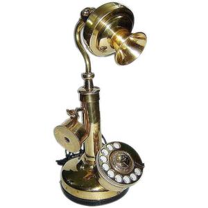 Artículo de artesanía india, teléfono antiguo de alta calidad, modelo vintage, modelo antiguo, producto de madera y metal, muchos tipos de categoría - Product Image 1