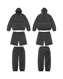 Ensemble coupe-vent personnalisé de haute qualité, ensemble deux pièces avec fermeture éclair, survêtement léger coupe-vent avec OEM - Product Image 1