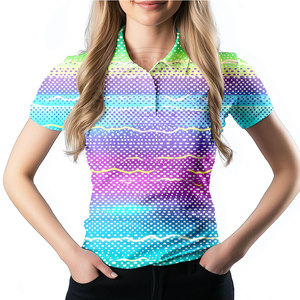 Polos de golf para mujer de primera calidad, de secado rápido, mezcla de algodón suave, corte deportivo, para entrenamiento de golf, uso casual en la oficina y actividades al aire libre. - Product Image 2