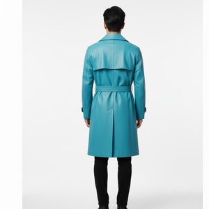 Solid Trader High Quality Breathable Soft Shell Material All Season Wear Comfortable Mens <b>Long</b> <b>Leather</b> <b>Jacket</b> - Product Image 3