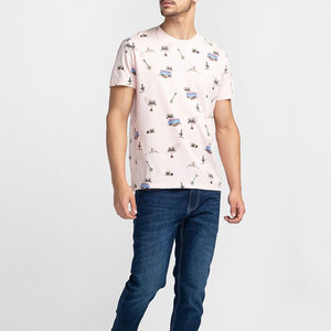 T-shirts pour hommes surdimensionnés, dernière conception OEM ODM, tissu 100% coton de haute qualité, couleur unie personnalisée, col rond, pour hommes - Product Image 5