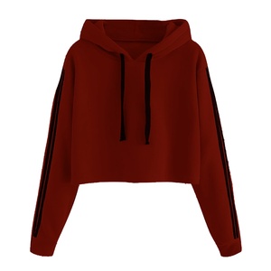 custom 2021 new <b>Mesh</b> pullover woman hoodies <b>crop</b> <b>Top</b> Hoodies - Product Image 1