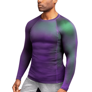 Premium Quality Hot Selling Breathable Bjj Mma Rash Guard <b>Men's</b> <b>Compression</b> Tights <b>Shirt</b> Set Customized Printed - Product Image 1