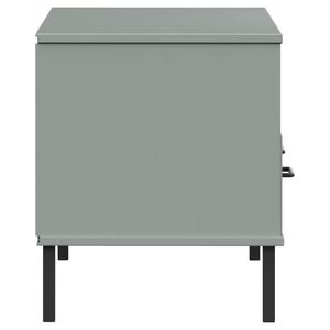 Mueble de TV Rectangular de Madera de Pino Sólido Gris, Elegante Soporte para Televisor - Product Image 6