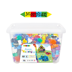 Morphun Junior Variety 600-Piece Building <b>Blocks</b> Construction Toy for Kids Ages 3+ Educational Animals Nature Theme <b>Plastic</b> Set - Product Image 2