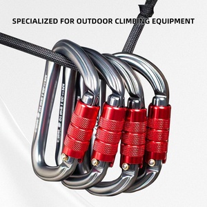 Mosquetón de Alta Resistencia con Cierre de Rosca para Montañismo, Escalada en <span class=keywords><strong>Roca</strong></span>, Tirolina y Equipo de Seguridad al Aire Libre - Product Image 5