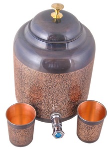 Distributeur d'eau potable écologique à double paroi en cuivre avec robinet en laiton durable pour usage quotidien – Achetez directement auprès du fournisseur - Product Image 3