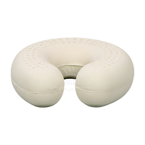 Oreiller d'avion Queen Latex en U blanc, nouveau, 100% naturel, non toxique, massant, rafraîchissant, tissé au Vietnam, écologique, amovible - Product Image 1