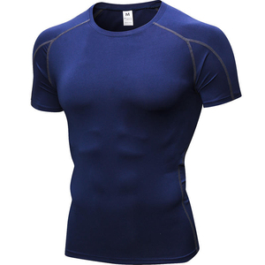 T-shirt de compression pour homme de haute qualité à faible MOQ, logo personnalisé, meilleur prix, vêtements de sport pour la gym, entraînement, fitness, extensible, séchage rapide, performance - Product Image 6