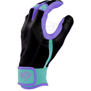 Guantes de bateo de cuero con puño corto en tamaño adulto, guantes de bateo de color sólido personalizados para equipos deportivos, guantes de bateo con puño corto para jóvenes - Product Image 6