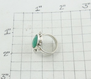Bague en argent sterling 925 avec pierre précieuse naturelle chrysoprase, faite à la main, coupe poire, chrysoprase verte, bague statement, bijoux fins de créateur - Product Image 3