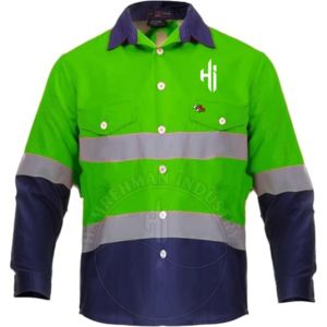 <b>Reflective</b> Shirt Work Wear Safety <b>Mens</b> Fire Retardant FR Welding Shirt with Poly Cotton Fabric and Custom Logo Temperature Jobs - Product Image 3
