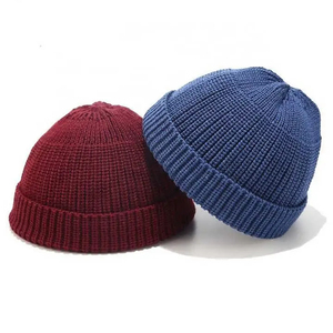 Unisex Solid Color Knitted Beanie Hat 100% Acrylic Winter Cap Casual <b>Style</b> for Adults 56-58CM <b>Head</b> Circumference - Product Image 2