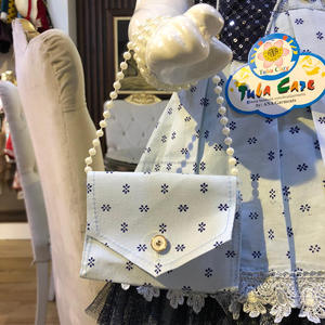 Đầm Em Bé Mới Nhất Với Ví Ưa Thích Chuỗi Áo Koti Cotton Frock Với Purse - Product Image 5