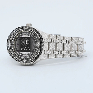 นาฬิกาข้อมือ VANA JEWELS หน้าปัดเพชรทรงกลม ตัวเรือนสแตนเลสสตีล ระบบควอตซ์ ดีไซน์หรูหราทันสมัย สำหรับทั้งชายและหญิง - Product Image 4