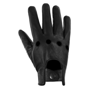 Men's Genuine Sheepskin Leather <b>Gloves</b> Classic Black Perforated Biker Driving <b>Gloves</b> Soft Breathable Full Finger <b>Gloves</b> OEM ODM - Product Image 1