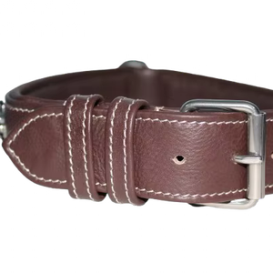 Collier pour chien en cuir rembourré de luxe avec pointes pour grands chiens, fournisseur en gros de Divine International - Product Image 1