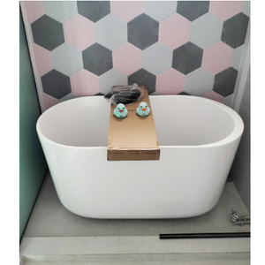 2 Years Warranty Freestanding Modern White Center <b>Drain</b> Hera Acrylic Bathtub For Hotel Home - Product Image 1