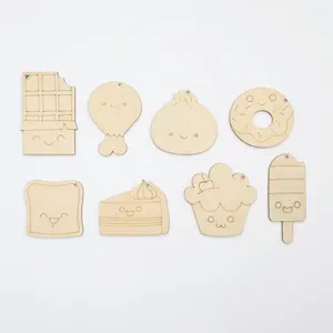 लकड़ी मोंटेसरी खिलौने whosale उच्च गुणवत्ता के लिए क्रिएटिव चित्रकारी Diy क्रिएटिव चित्रकारी लकड़ी खाद्य कहानी बच्चे