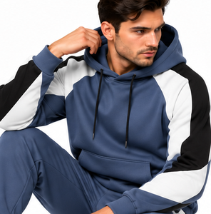 Wholesale Men <b>Black</b> Hooded Track <b>Suit</b> Oversized Sweatshirt Pants With Graphic Print <b>White</b> <b>Stripes</b> Casual Autumn Streetwear Track - Product Image 6