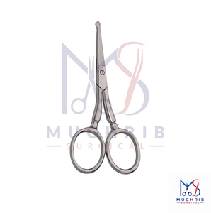 Ciseaux pour manucure et pédicure, ciseaux pour oreilles et nez, taille 9 cm, forme droite, acier inoxydable - Product Image 2