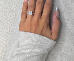 4 Carat Cushion Cut Engagement <b>Ring</b> <b>Set</b> with Matching Band | Lab Grown Diamond <b>Ring</b> 925 <b>Sterling</b> <b>silver</b> <b>Ring</b> - Product Image 5