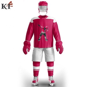 Último Estilo OEM, Conjuntos de Uniformes de Hockey sobre Hielo para Hombre, Impresión por Transferencia de Calor Personalizada, Calidad Superior, 100% Poliéster, Manga Corta - Product Image 4