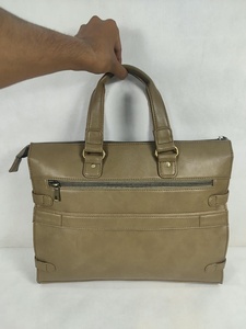 Premium PU Leatherite Fashion Laptop Tote Bag for Men Large Capacity Business Office <b>Handbag</b> Zipper Closure Adjustable Shoulder - Product Image 4