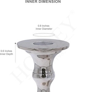 <b>Silver</b> Finish Metal Taper Candle Holder Elegant Decorative <b>Candlestick</b> Stand for Home Dining Table Wedding Decor - Product Image 6