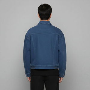 Chaqueta Vaquera Vintage Personalizada para Hombre al por Mayor, Servicio OEM, Chaqueta Vaquera para Hombre con Botones Frontales, Informal, Transpirable y Lavada - Product Image 3