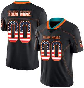 Maillot de football américain et de rugby à manches courtes personnalisable, maillots d'entraînement respirants en mesh pour hommes et femmes, nouveaux designs - Product Image 2