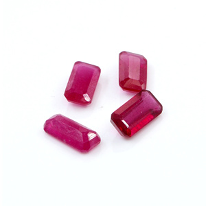 Rubis naturels de Bangkok, octogones calibrés 4x8mm, pierres précieuses de rubis naturelles facettées pour la fabrication de bijoux, prêtes à l'emploi - Product Image 1