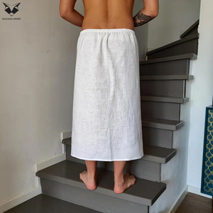 Pantalón Islámico Izar para Hombre, Estilo Lungi con Bolsillo con Cremallera, Cintura Elástica, Mezcla de Algodón, Suave y Cómodo, Faja Musulmana para la Cintura - Product Image 4